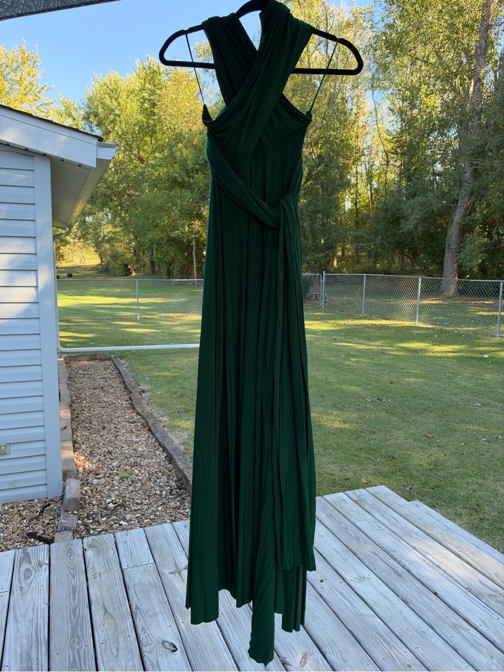 Lulus Emerald Green Convertible Multi-Way Wrap Maxi Dress - Size Medium